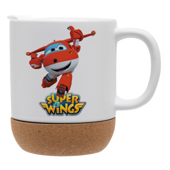 Super Wings, Κούπα, κεραμική με βάση φελού και καπάκι (ΜΑΤ), 330ml (1 τεμάχιο)