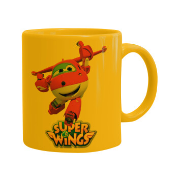 Super Wings, Ceramic coffee mug yellow, 330ml