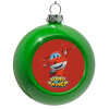 Green Christmas tree ornament bauble 8cm