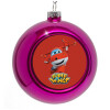 Purple Christmas tree ornament bauble 8cm