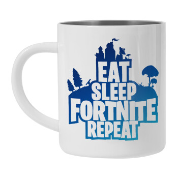 Eat Sleep Fortnite Repeat, Κούπα Ανοξείδωτη διπλού τοιχώματος 450ml