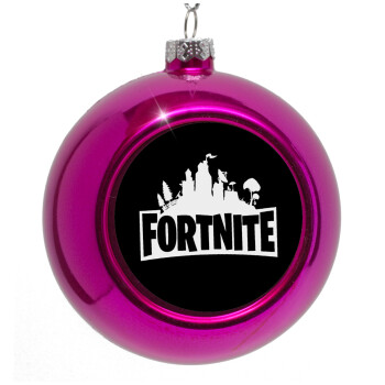 Fortnite, Στολίδι Χριστουγεννιάτικη μπάλα δένδρου Μωβ 8cm