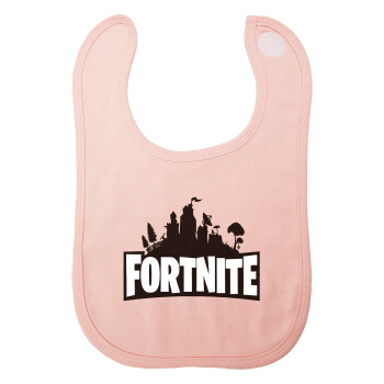 Fortnite, Σαλιάρα με Σκρατς ΡΟΖ 100% Organic Cotton (0-18 months)