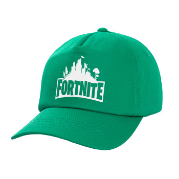 Fortnite, Children's Baseball Cap, 100% Cotton Twill, Green (COTTON, CHILDREN'S, UNISEX, ONE SIZE)