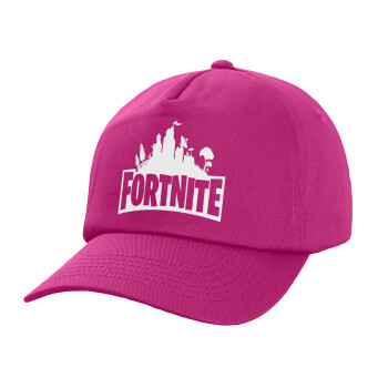 Fortnite, Children's Baseball Cap, 100% Cotton Twill, Fuchsia (COTTON, CHILDREN'S, UNISEX, ONE SIZE)