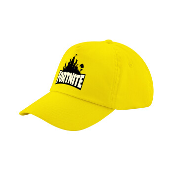 Fortnite, Child's Baseball Cap, 100% Cotton Twill, Yellow (COTTON, CHILD, UNISEX, ONE SIZE)