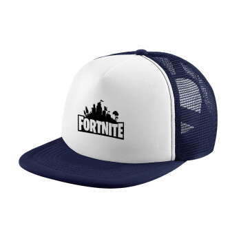 Fortnite, Adult Soft Trucker Hat with Dark Blue/White Mesh (POLYESTER, ADULT, UNISEX, ONE SIZE)