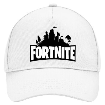 Fortnite, Καπέλο Ενηλίκων Baseball, Drill, Λευκό (100% ΒΑΜΒΑΚΕΡΟ, ΕΝΗΛΙΚΩΝ, UNISEX, ONE SIZE)