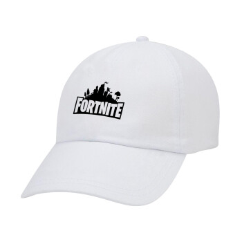 Fortnite, Adult Baseball Cap White 5-panel (POLYESTER, ADULT, UNISEX, ONE SIZE)