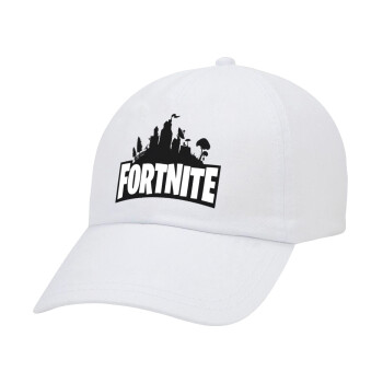 Fortnite, Καπέλο Ενηλίκων Baseball Λευκό 5-φύλλο (POLYESTER, ΕΝΗΛΙΚΩΝ, UNISEX, ONE SIZE)