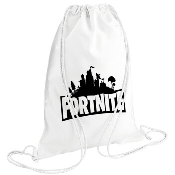 Fortnite, Backpack pouch GYMBAG white (28x40cm)