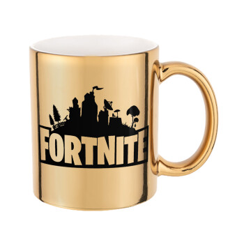 Fortnite, Mug ceramic, gold mirror, 330ml