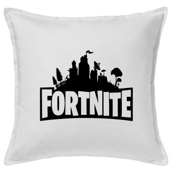 Fortnite, Μαξιλάρι καναπέ ΛΕΥΚΟ 100% βαμβάκι, περιέχεται το γέμισμα (50x50cm)