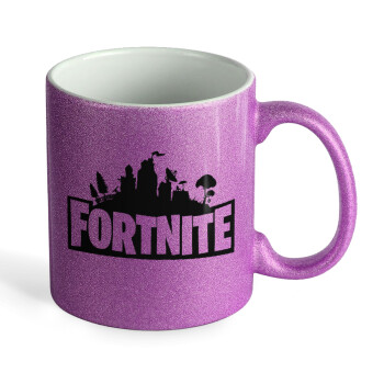 Fortnite, Κούπα Μωβ Glitter που γυαλίζει, κεραμική, 330ml