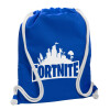 Backpack pouch GYMBAG Blue, with pocket (40x48cm) & thick cords