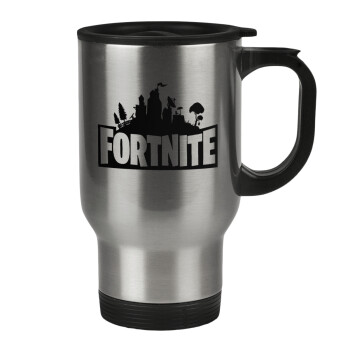 Fortnite, Stainless steel travel mug with lid, double wall 450ml