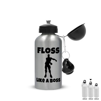 Fortnite Floss Like a Boss, Metallic water jug, Silver, aluminum 500ml