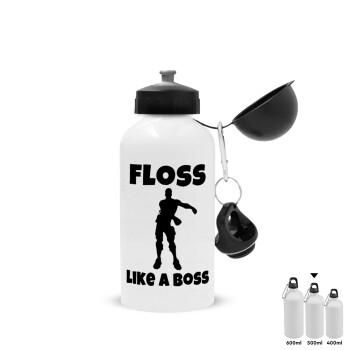 Fortnite Floss Like a Boss, Metal water bottle, White, aluminum 500ml