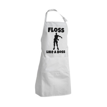 Fortnite Floss Like a Boss, Adult Chef Apron (with sliders and 2 pockets)