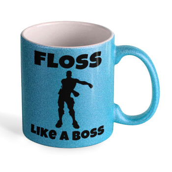 Fortnite Floss Like a Boss, Κούπα Σιέλ Glitter που γυαλίζει, κεραμική, 330ml