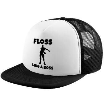 Fortnite Floss Like a Boss, Καπέλο Ενηλίκων Soft Trucker με Δίχτυ Black/White (POLYESTER, ΕΝΗΛΙΚΩΝ, UNISEX, ONE SIZE)