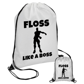 Fortnite Floss Like a Boss, Pouch bag with black cords (1 piece)