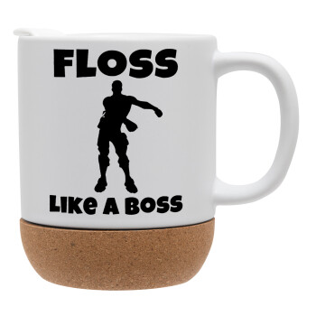 Fortnite Floss Like a Boss, Ceramic coffee mug Cork (MAT), 330ml (1pcs)