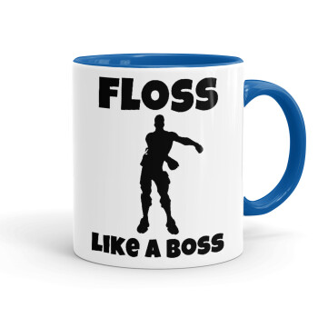 Fortnite Floss Like a Boss, Κούπα χρωματιστή μπλε, κεραμική, 330ml