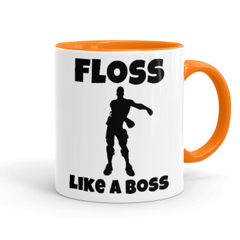 Fortnite Floss Like a Boss, Mug colored orange, ceramic, 330ml