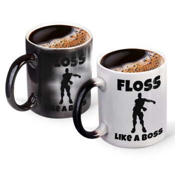 Fortnite Floss Like a Boss, Color changing magic Mug, ceramic, 330ml when adding hot liquid inside, the black colour desappears (1 pcs)