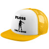 Adult Soft Trucker Hat with Yellow/White Mesh (POLYESTER, ADULT, UNISEX, ONE SIZE)