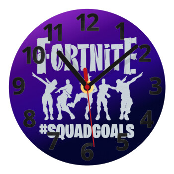 Fortnite #squadgoals, Ρολόι τοίχου γυάλινο (20cm)