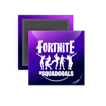 Fortnite #squadgoals, Μαγνητάκι ψυγείου τετράγωνο διάστασης 5x5cm