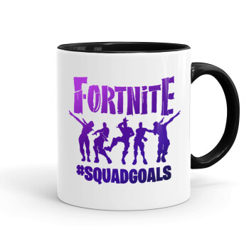 Fortnite #squadgoals, Mug colored black, ceramic, 330ml