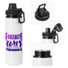 Metal water bottle with safety cap, aluminum 850ml