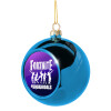 Blue Christmas tree ball ornament 8cm