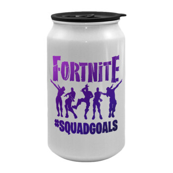 Fortnite #squadgoals, Κούπα ταξιδιού μεταλλική με καπάκι (tin-can) 500ml