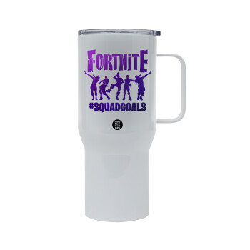 Fortnite #squadgoals, Tumbler με καπάκι, διπλού τοιχώματος (θερμό) 750L