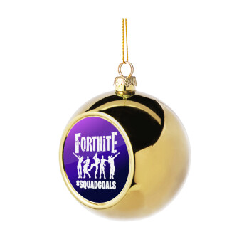 Fortnite #squadgoals, Golden Christmas tree ball ornament 8cm