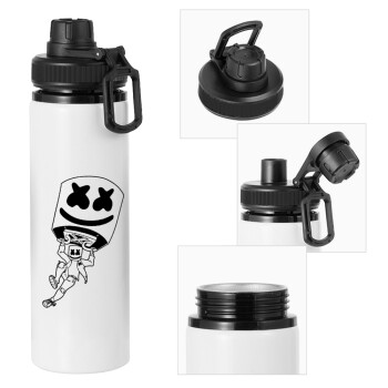 Fortnite Marshmello, Metal water bottle with safety cap, aluminum 850ml