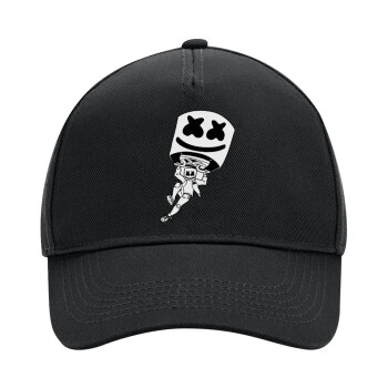 Fortnite Marshmello, Adult Ultimate Hat BLACK, (100% COTTON DRILL, ADULT, UNISEX, ONE SIZE)