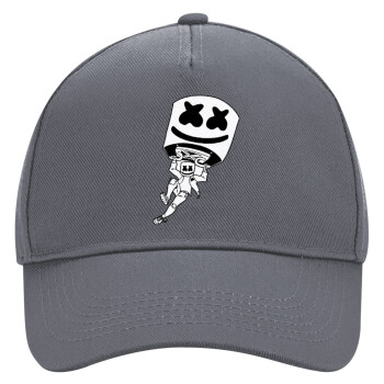 Fortnite Marshmello, Ultimate Adult Hat Grey, (100% COTTON DRILL, ADULT, UNISEX, ONE SIZE)