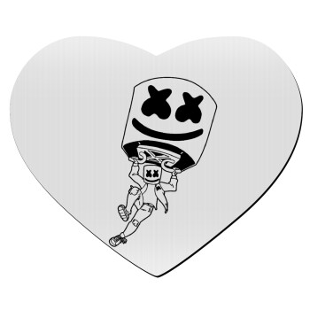 Fortnite Marshmello, Mousepad heart 23x20cm