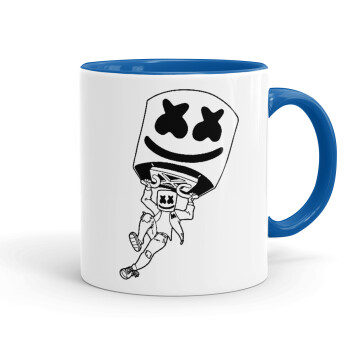 Fortnite Marshmello, Mug colored blue, ceramic, 330ml