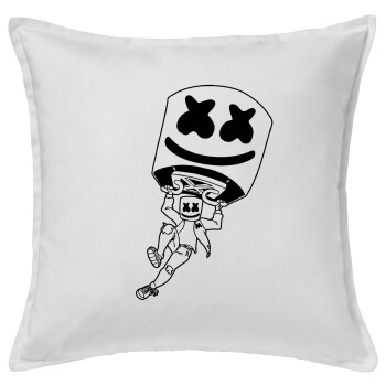 Fortnite Marshmello, Sofa cushion White 50x50cm includes filling