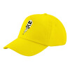 Child's Baseball Cap, 100% Cotton Twill, Yellow (COTTON, CHILD, UNISEX, ONE SIZE)