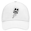 Adult Baseball Cap, Drill, White (100% COTTON, ADULT, UNISEX, ONE SIZE)