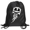 Backpack pouch GYMBAG Black, with pocket (40x48cm) & thick cords