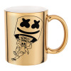 Mug ceramic, gold mirror, 330ml