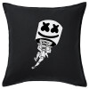 Sofa cushion black 50x50cm includes filling